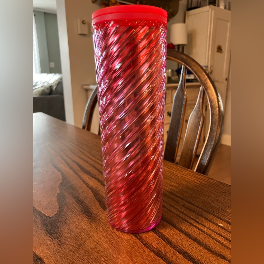 Starbucks Vibrant Pink Swirl Coffee Cup